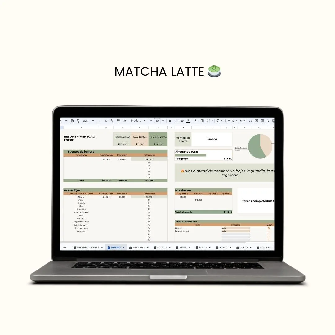 matcha latte poster